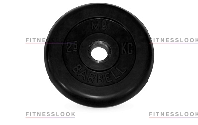 MB Barbell черный - 26 мм - 2.5 кг из каталога дисков, грифов, гантелей, штанг в Волгограде по цене 1260 ₽