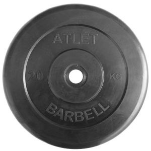 MB Barbell Atlet 51 мм - 20 кг из каталога дисков, грифов, гантелей, штанг в Волгограде по цене 6460 ₽