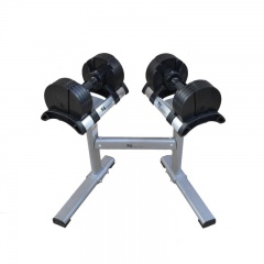 Sports Stock 2х20 кг с подставкой из каталога разборных (наборных) гантелей в Волгограде по цене 37990 ₽