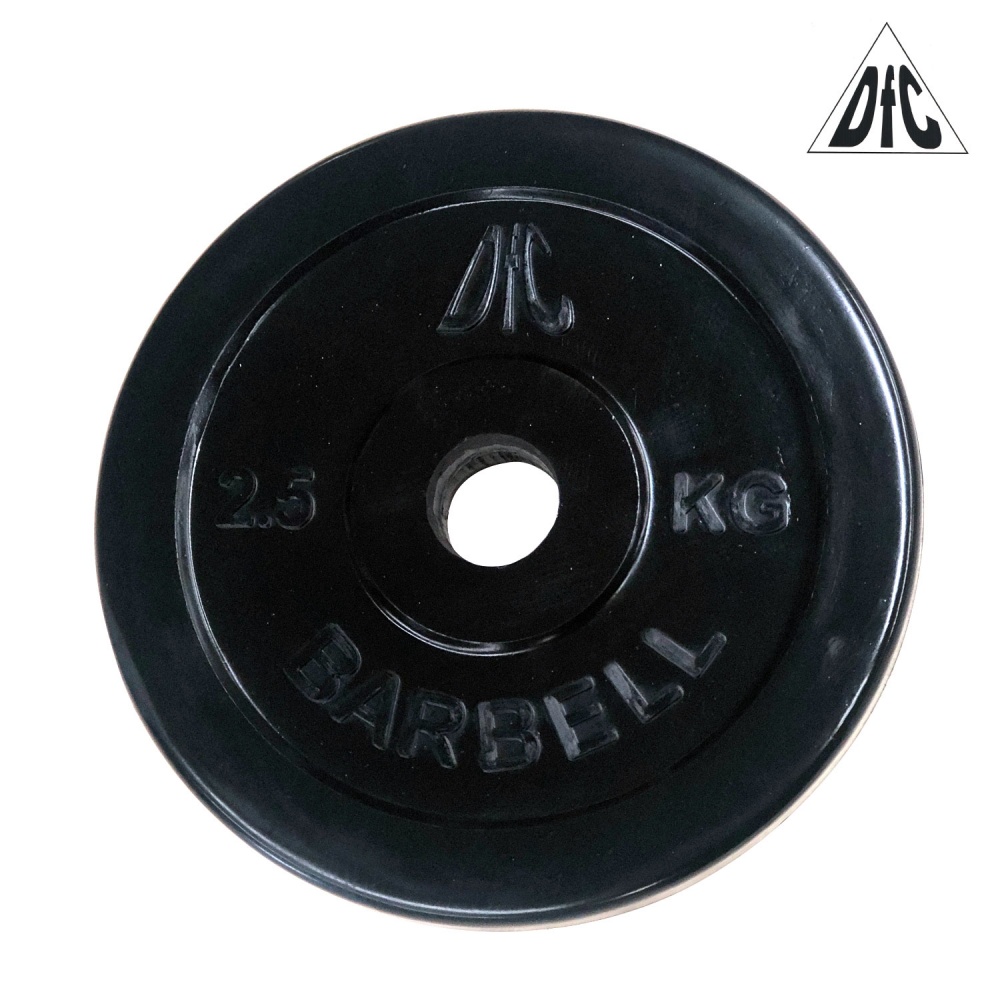 DFC 2.5 кг обрезиненный из каталога дисков для штанги с посадочным диаметром 26 мм.  в Волгограде по цене 750 ₽