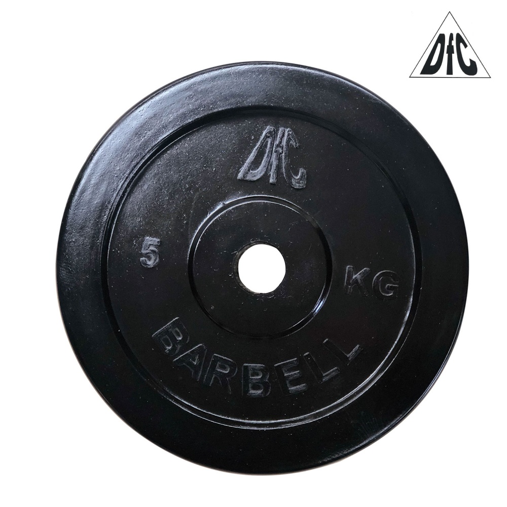 DFC 5 кг. обрезиненный из каталога дисков для штанги с посадочным диаметром 26 мм.  в Волгограде по цене 1490 ₽
