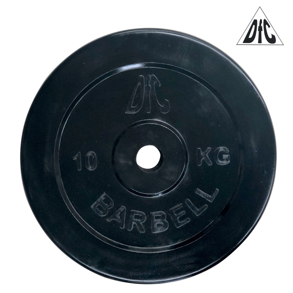 DFC 10 кг обрезиненный из каталога дисков для штанги с посадочным диаметром 26 мм.  в Волгограде по цене 2990 ₽