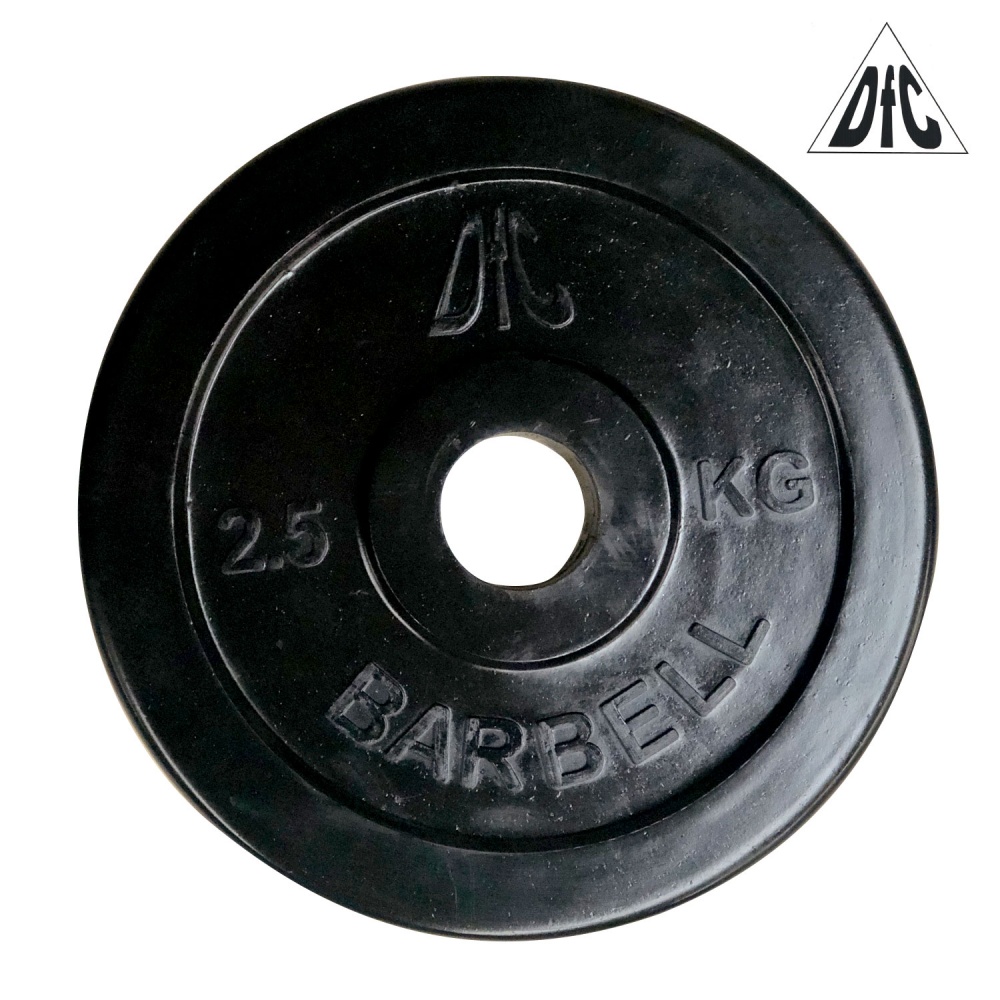DFC 2.5 кг обрезиненный из каталога дисков для штанги с посадочным диаметром 30 мм.  в Волгограде по цене 750 ₽