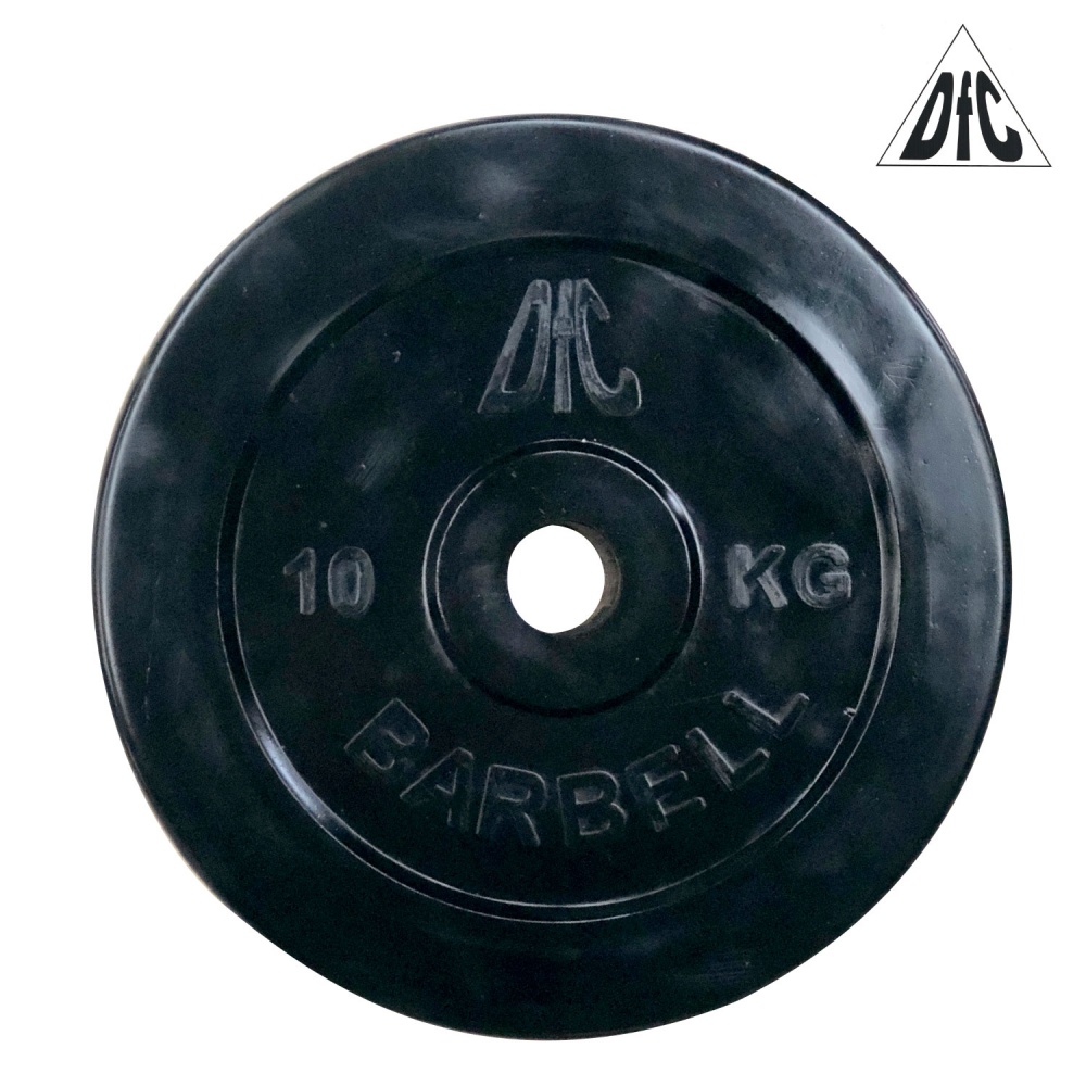 DFC 10 кг обрезиненный из каталога дисков для штанги с посадочным диаметром 30 мм.  в Волгограде по цене 2635 ₽