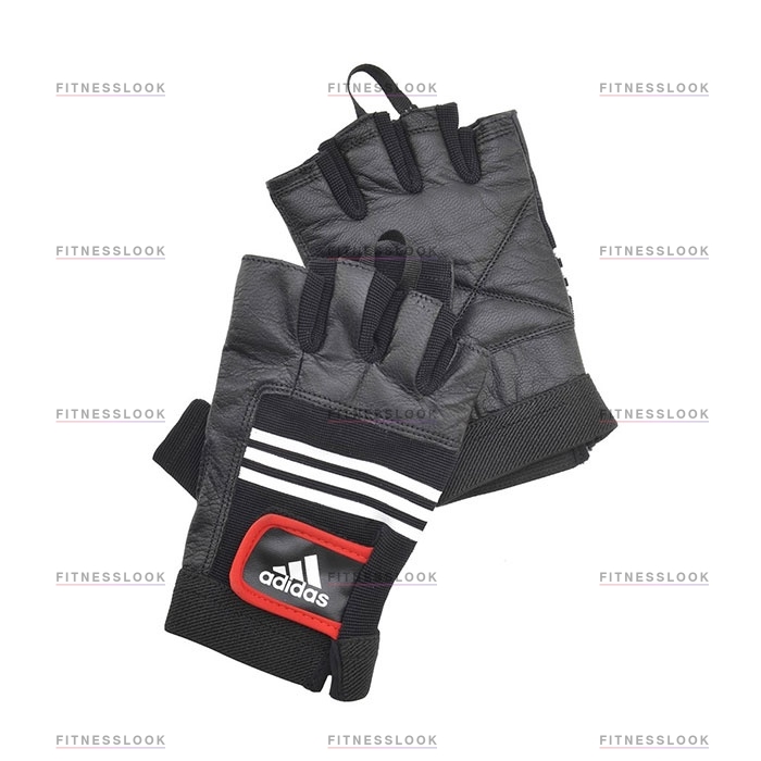 Adidas тяжелоатлетические - кожаные L/XL из каталога пар тренажерных перчаток в Волгограде по цене 2090 ₽