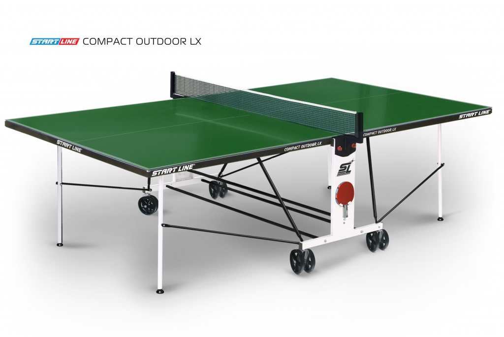 Start Line Compact Outdoor LX green из каталога теннисных столов в Волгограде по цене 39990 ₽