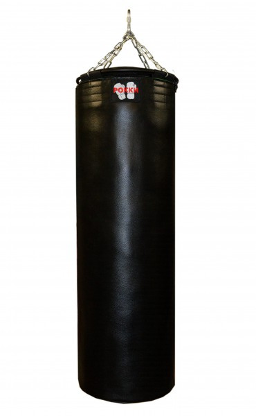 Рокки натуральная кожа 150х45 см черный из каталога подвесных боксерских мешков и груш в Волгограде по цене 41120 ₽