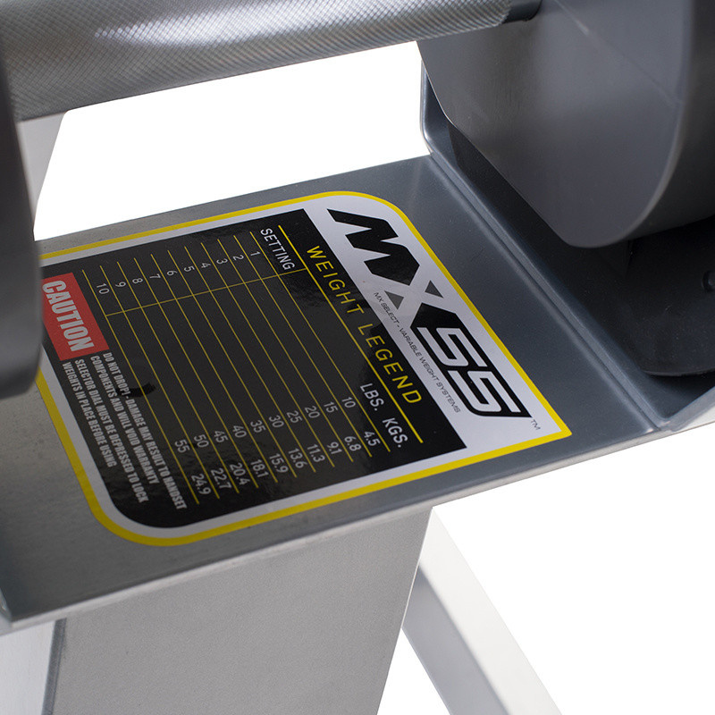 Разборная (наборная) гантель First Degree Fitness MX Select MX-55, вес 4.5-24.9 кг, 2 шт со стойкой