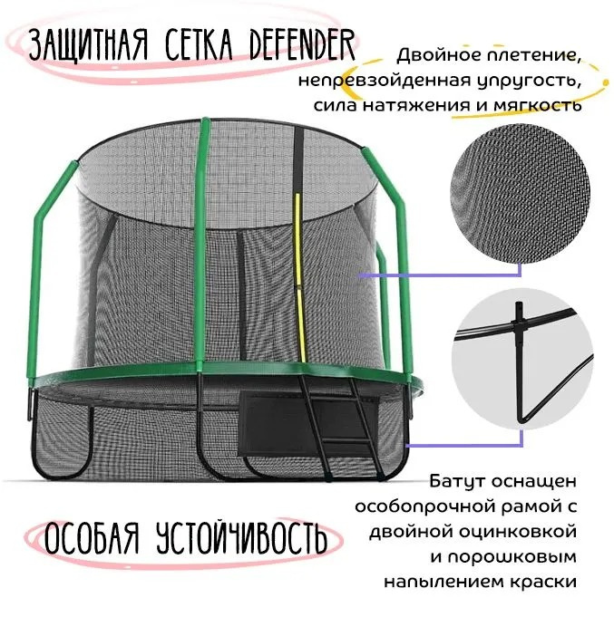 KedaJump Jumpinator 14FT из каталога батутов с защитной сеткой в Волгограде по цене 29990 ₽