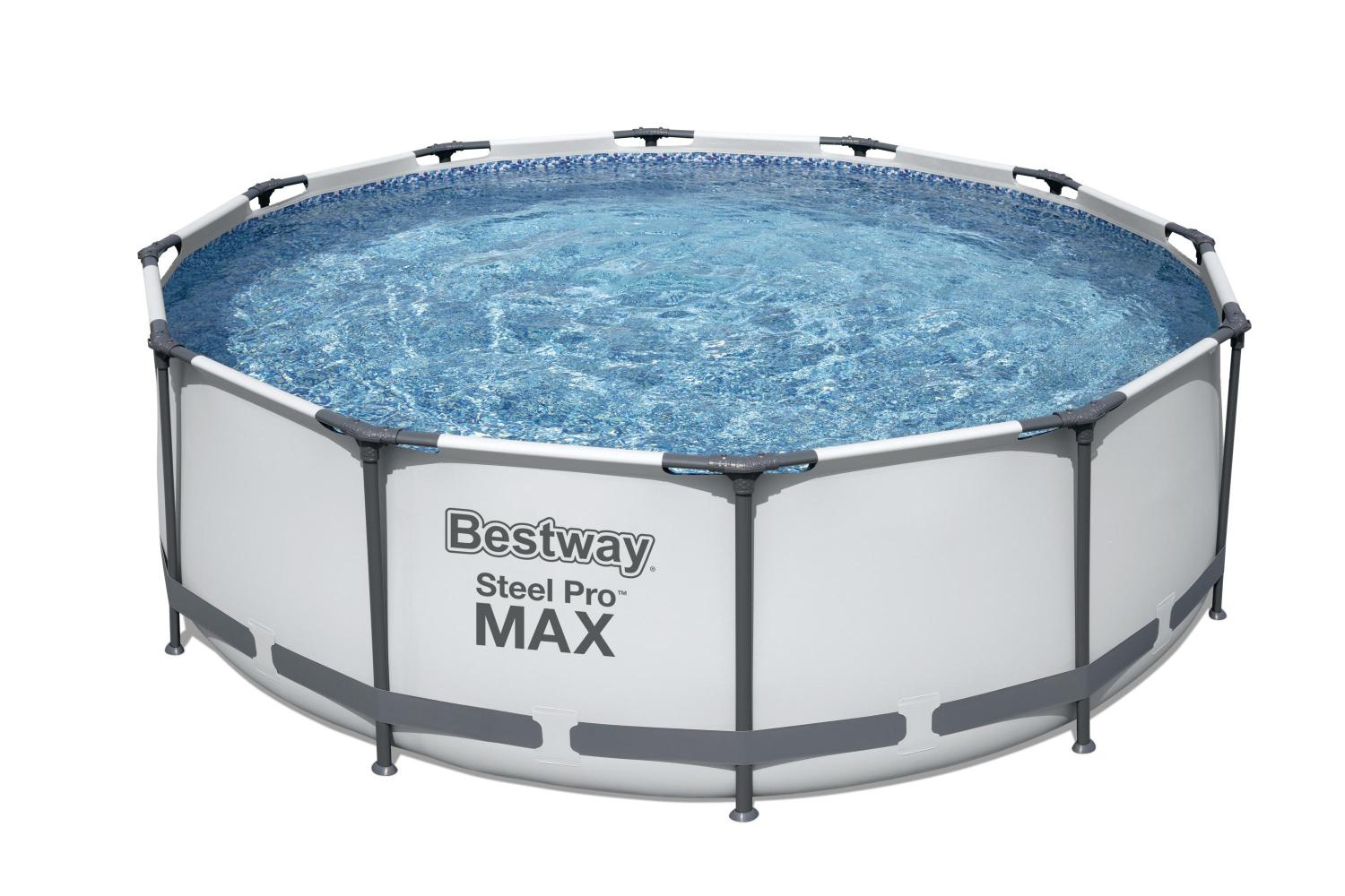 Bestway Steel Pro Max  56418 BW (белый) из каталога каркасных бассейнов в Волгограде по цене 29700 ₽