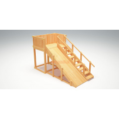 Савушка Wood 3 из каталога зимних деревянных горок в Волгограде по цене 66300 ₽
