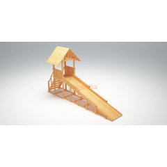 Савушка Зима Wood 5 из каталога зимних деревянных горок в Волгограде по цене 72250 ₽