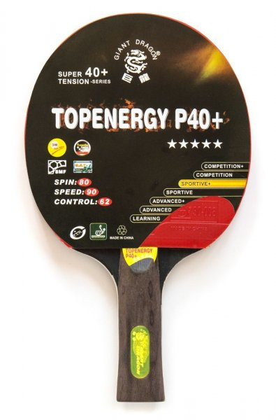 Giant Topenergy 5 Star New (анатомическая) из каталога ракеток для настольного тенниса в Волгограде по цене 910 ₽