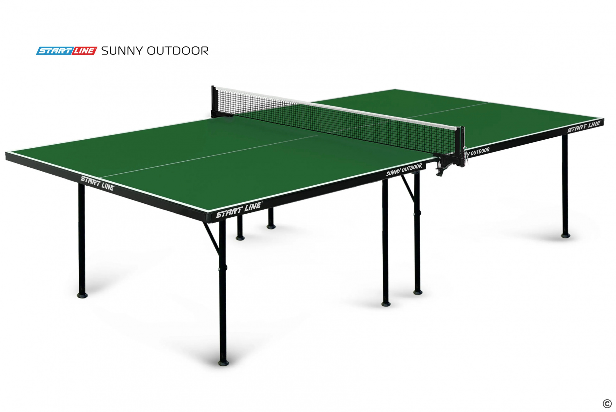 Start Line Sunny Outdoor Зелёный из каталога влагостойких теннисных столов в Волгограде по цене 30590 ₽