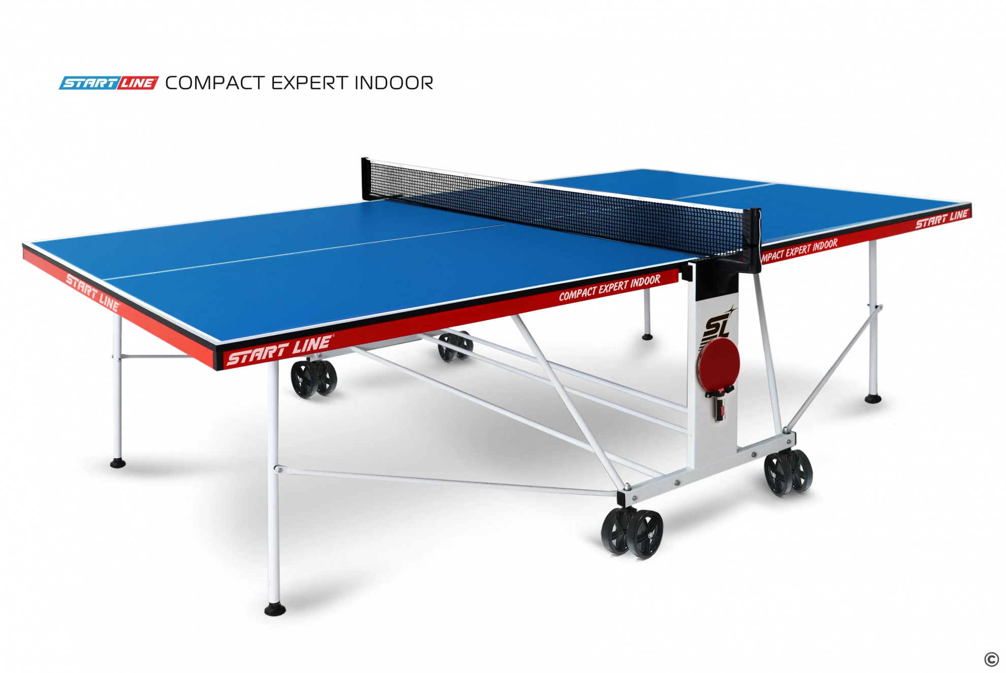 Start Line Compact Expert Indoor синий из каталога теннисных столов для помещений в Волгограде по цене 25990 ₽