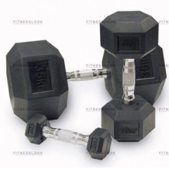 Body Solid гексагональная 12 кг из каталога обрезиненных гантелей в Волгограде по цене 5220 ₽
