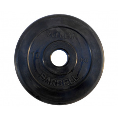 Диск для штанги обрезиненный MB Barbell ATLET 10 кг / диаметр 51 мм в Волгограде по цене 4900 ₽