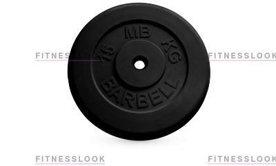 MB Barbell черный - 26 мм - 15 кг из каталога дисков, грифов, гантелей, штанг в Волгограде по цене 4600 ₽