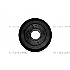 MB Barbell черный - 26 мм - 0.75 кг из каталога дисков для штанги с посадочным диаметром 26 мм.  в Волгограде по цене 490 ₽