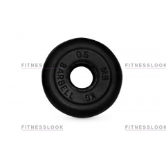 MB Barbell черный - 26 мм - 0.5 кг из каталога дисков для штанги с посадочным диаметром 26 мм.  в Волгограде по цене 467 ₽