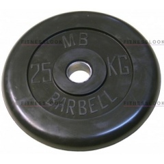 MB Barbell черный - 30 мм - 25 кг из каталога дисков для штанги с посадочным диаметром 30 мм.  в Волгограде по цене 7428 ₽