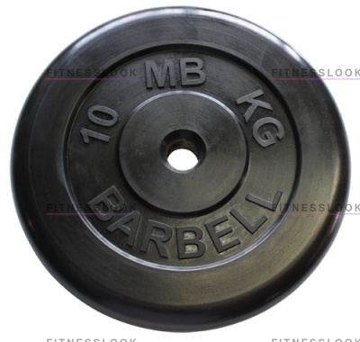MB Barbell черный - 30 мм - 10 кг из каталога дисков для штанги с посадочным диаметром 30 мм.  в Волгограде по цене 3163 ₽