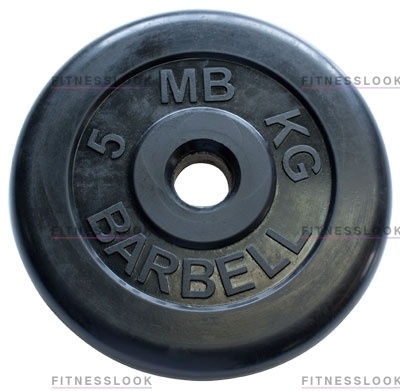 MB Barbell черный - 30 мм - 5 кг из каталога дисков для штанги с посадочным диаметром 30 мм.  в Волгограде по цене 1495 ₽