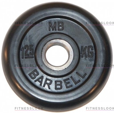 MB Barbell черный - 30 мм - 1.25 кг из каталога дисков для штанги с посадочным диаметром 30 мм.  в Волгограде по цене 630 ₽
