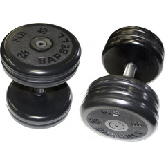 MB Barbell профессиональная 48 кг из каталога обрезиненных гантелей в Волгограде по цене 22490 ₽