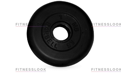 MB Barbell черный - 30 мм - 1 кг из каталога дисков для штанги с посадочным диаметром 30 мм.  в Волгограде по цене 651 ₽