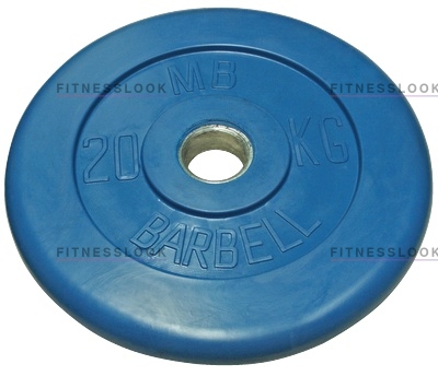 MB Barbell синий - 50 мм - 20 кг из каталога дисков для штанги с посадочным диаметром 50 мм. в Волгограде по цене 5086 ₽
