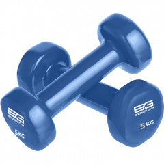 Bronze Gym виниловая 5 кг (пара) из каталога гантелей для фитнеса в Волгограде по цене 3770 ₽