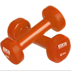Bronze Gym виниловая 6 кг (пара) из каталога гантелей для фитнеса в Волгограде по цене 4400 ₽