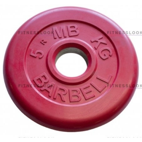 Диск для штанги MB Barbell красный - 26 мм - 5 кг