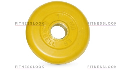 MB Barbell желтый - 26 мм - 1 кг из каталога дисков для штанги с посадочным диаметром 26 мм.  в Волгограде по цене 761 ₽