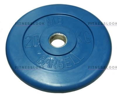 MB Barbell синий - 30 мм - 20 кг из каталога дисков для штанги с посадочным диаметром 30 мм.  в Волгограде по цене 6419 ₽