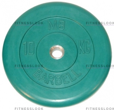 MB Barbell зеленый - 30 мм - 10 кг из каталога дисков для штанги с посадочным диаметром 30 мм.  в Волгограде по цене 3378 ₽