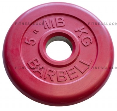 MB Barbell красный - 30 мм - 5 кг из каталога дисков для штанги с посадочным диаметром 30 мм.  в Волгограде по цене 1685 ₽