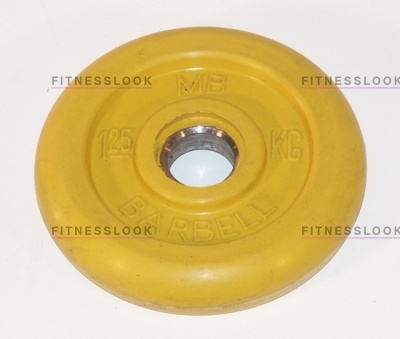 MB Barbell желтый - 30 мм - 1.25 кг из каталога дисков для штанги с посадочным диаметром 30 мм.  в Волгограде по цене 571 ₽