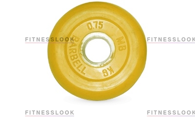 MB Barbell желтый - 30 мм - 0.75 кг из каталога дисков для штанги с посадочным диаметром 30 мм.  в Волгограде по цене 735 ₽