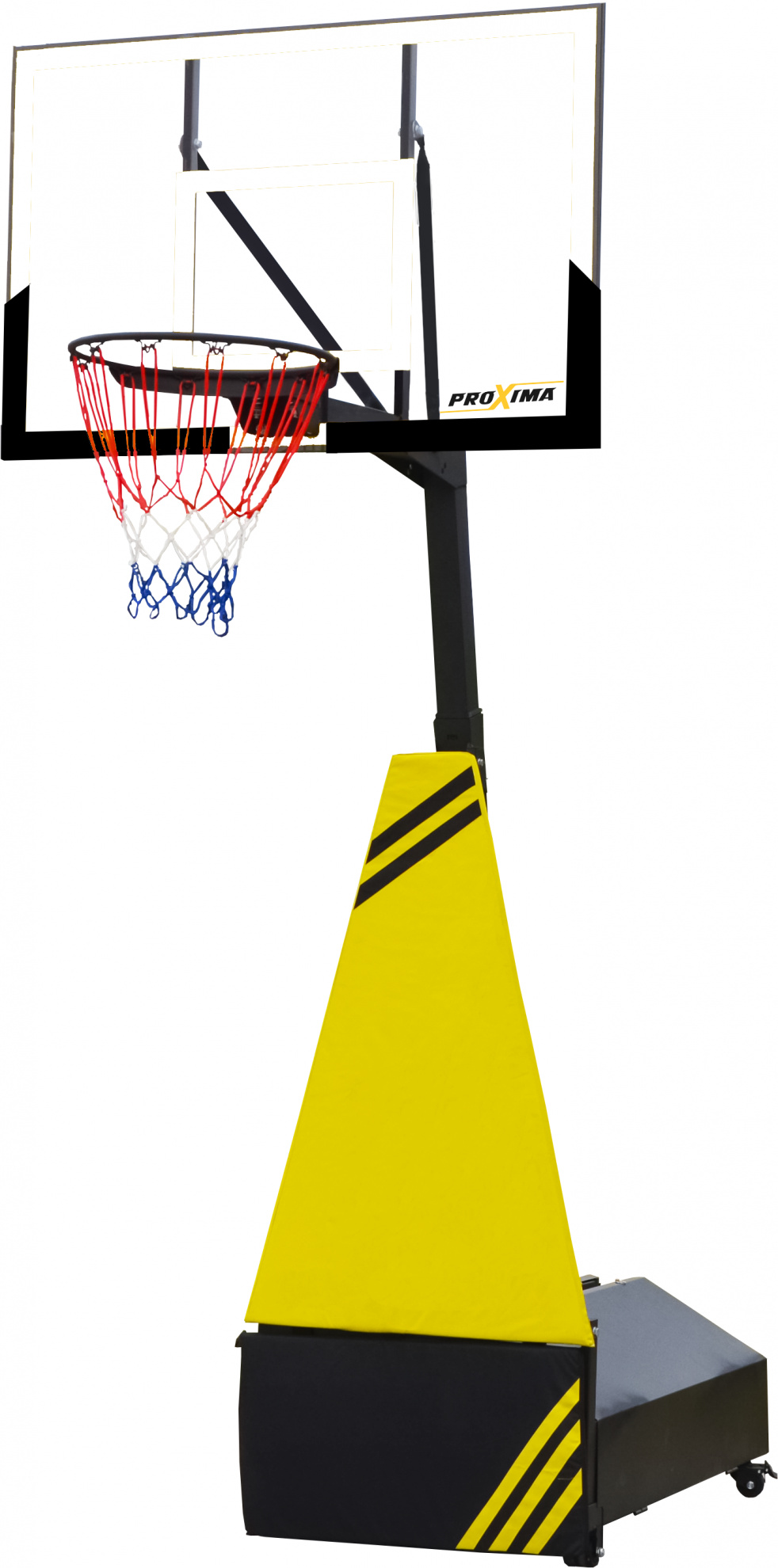 Proxima 54’’, стекло, арт. SG-6H из каталога мобильных баскетбольных стоек в Волгограде по цене 89990 ₽