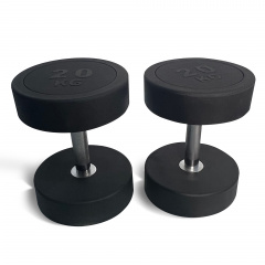 UnixFit PRO круглая 20 кг PRO DBRND20PBK из каталога обрезиненных гантелей в Волгограде по цене 7891 ₽