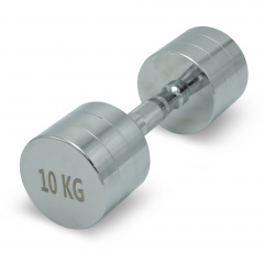 UnixFit PRO круглая 10 кг DBRND10PCE из каталога хромированных гантелей в Волгограде по цене 4890 ₽