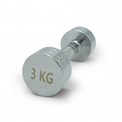 UnixFit PRO круглая 3 кг DBRND3PCE из каталога хромированных гантелей в Волгограде по цене 1690 ₽