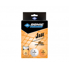 Donic JADE 40+ 12 штук, белый + оранжевый из каталога мячей для настольного тенниса в Волгограде по цене 590 ₽