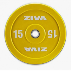 Ziva XP Competition Colored Rubber Bumper 15kg из каталога дисков для штанги с посадочным диаметром 50 мм. в Волгограде по цене 16800 ₽