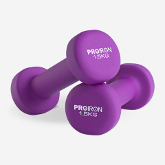 Proiron 2шт по 1,5кг из каталога неопреновых  гантелей в Волгограде по цене 1016 ₽
