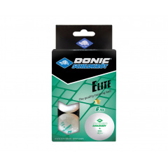 Donic ELITE 1* 40+, 6 штук, белый из каталога мячей для настольного тенниса в Волгограде по цене 491 ₽