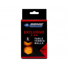 Donic EXCLUSIVE 3* 40+, 6 штук, оранжевый из каталога мячей для настольного тенниса в Волгограде по цене 690 ₽