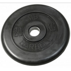 MB Barbell 20 кг металлическая втулка из каталога дисков для штанги с посадочным диаметром 30 мм.  в Волгограде по цене 8290 ₽